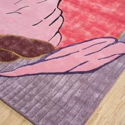 Blush Blossom Tea Rose Hand Tufted Rug