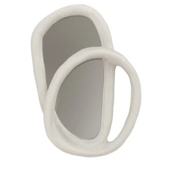 Bolide V2 Large White Plaster Wall Mirror