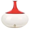 Bolle Round Vase by Tapio Wirkkala in Red/Clear