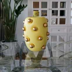 BonBon Lemon Yellow Ceramic Vase