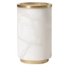 Borealis White Alabaster & Satin Brass Vase