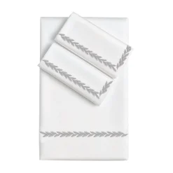 Botero Embroidered Duvet Cover Set in White Percale