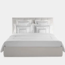 Botero Embroidered Duvet Cover Set in White Percale