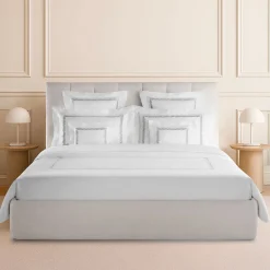 Botero Embroidered Duvet Cover Set in White Percale