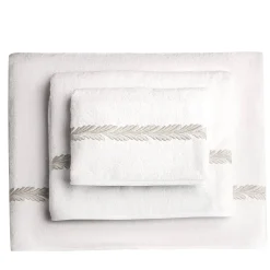 BOTERO Embroidered Towel Set in Terry Cotton