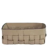 Bottega Small Beige Leather Basket