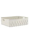 Bottega White/Panna Cotta Linens Basket by Ekaterina Borovkova