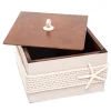 Box with Rope and Cream Eco-Leather Inserts