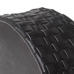 Braided Cylindrical Large Black Basket by Oscar Maschera