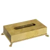 Brass Rectangular Tissue Box Holder