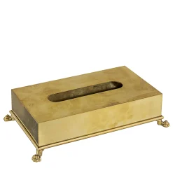 Brass Rectangular Tissue Box Holder