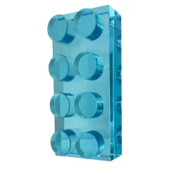 Brick Handmade Blu Crystal Sculpture