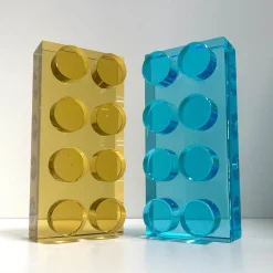 Brick Handmade Yellow Crystal Sculpture