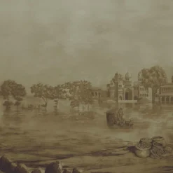 Bronze Darshan Panorama Polyester Wallcovering Fabric