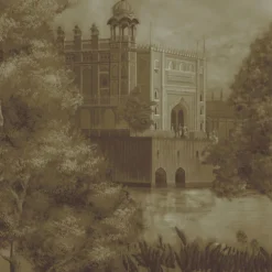 Bronze Darshan Panorama Polyester Wallcovering Fabric