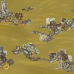 Bronze Patch Reef Polyester Wallcovering Fabric