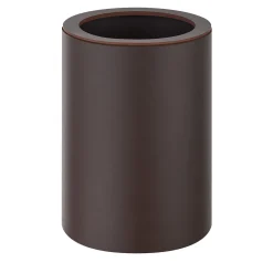 Brown Leather Waste Basket