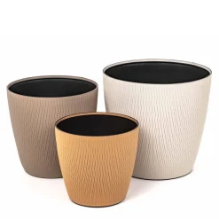 Brown Silvy Flower Pot