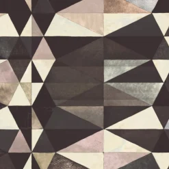 Brown Tribal Fifties Polyester Wallcovering Fabric