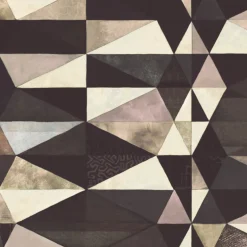 Brown Tribal Fifties Polyester Wallcovering Fabric