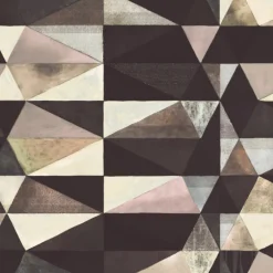 Brown Tribal Fifties Polyester Wallcovering Fabric