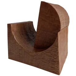 Brown Wood Magazine Rack by Pietro Meccani