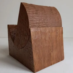 Brown Wood Magazine Rack by Pietro Meccani