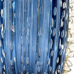 Bulging Submerged-Balloton Navy-Blue & Transparent Vase