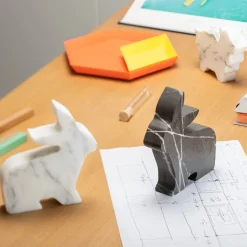 Bunny Large White Statuette by Alessandra Grasso