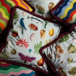 Cabinet De Curiosités Velvet Cushion With Natural Elements #1