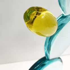 Cactus With Flower Sculpture