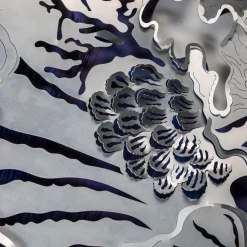 Caelum Contingo Blu Di Prussia Wall Sculpture by Matteo Cibic