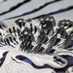 Caelum Contingo Blu Di Prussia Wall Sculpture by Matteo Cibic