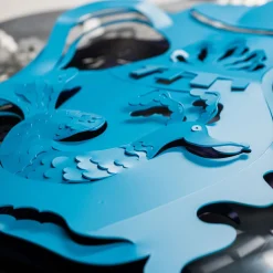 Caelum Stellans Blu Di Prussia Wall Sculpture by Matteo Cibic