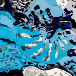 Caelum Stellans Blu Di Prussia Wall Sculpture by Matteo Cibic