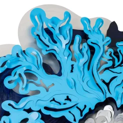 Caelum Stellans Blu Di Prussia Wall Sculpture by Matteo Cibic