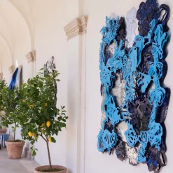 Caelum Stellans Blu Di Prussia Wall Sculpture by Matteo Cibic