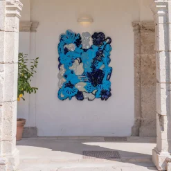 Caelum Stellans Blu Di Prussia Wall Sculpture by Matteo Cibic