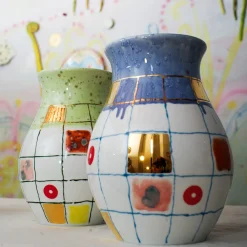 Calypso Blue Porcelain Vase