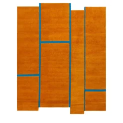 Campiture Orange and Blue Carpet by Elisa Ossino