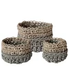 Canapa Set of 3 Gray Baskets by Rosanna Contadini
