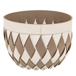 Canaria Small Beige and Dove Gray Basket