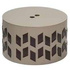 Cancun N. 10 Beige Round Basket with Lid