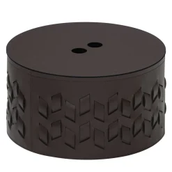 Cancun N. 6 Moka Round Basket with Lid