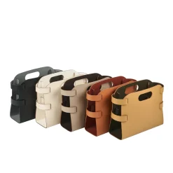 Cappuccino And Chocolate Leather Magazine Holder