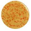 Caramel and Orange Ceramic Decorative Plate
