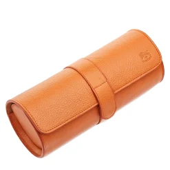 Caramel Leather Watch and Jewelry Case