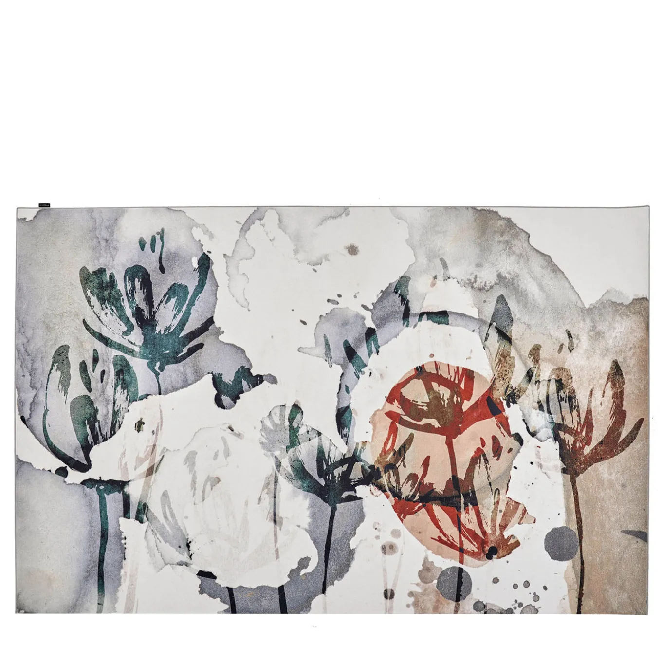 Carlita Watercolor Floral rectangular rug