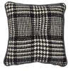 Carré Cushion in black and white Galles' Prince jacquard fabric