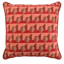 Carrè Cushion in geometric Relief Jacquard Fabric #2